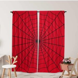 spiderman curtains (2 pair)